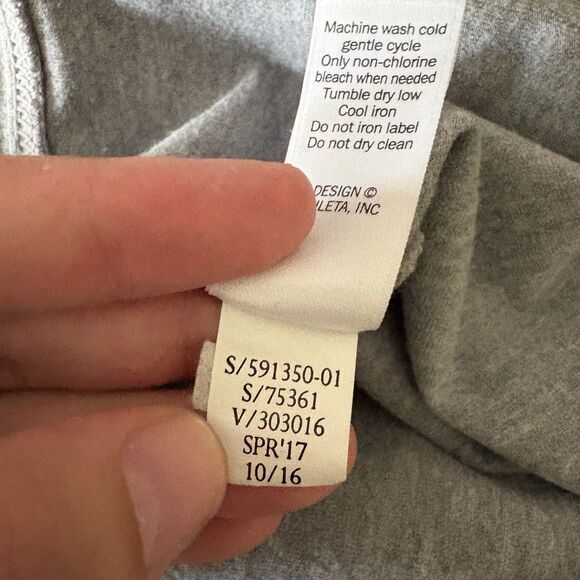 Athleta Oceana Midi Skirt Light Gray Side Slit Modest Athleisure Size Small - Picture 6 of 6